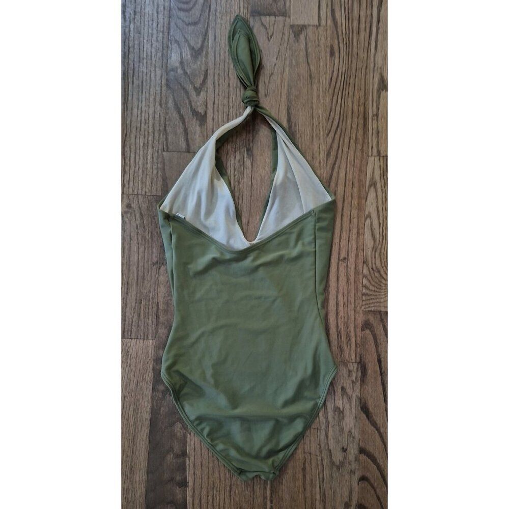 Sun Streak Haulter Rhinestoned One-piece Swimsuit Bathingsuit Women's Size 8 - Picture 3 of 4